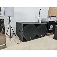 Haut-parleur LS3 double 18 pouces en bois italien, basses ultra-fondes, 4 ohms, 2400W, sur pied, mono, garantie 3 ans, MDS218