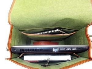 Mini bolso de mensajero de cuero genuino Vintage unisex, bolso de lona universitario para ordenador portátil con logotipo personalizado para viajes deportivos - Product Image 3