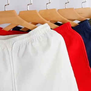 Pantalones cortos ecológicos sólidos de estilo deportivo para hombre, ligeros, transpirables, mezcla de algodón, cintura elástica, ajuste cómodo para el verano - Product Image 3