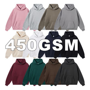 Sweat à capuche zippé de haute qualité, en molleton de coton 450 GSM, sweats à capuche pour hommes et femmes, 100% coton, qualité d'impression sérigraphique - Product Image 6