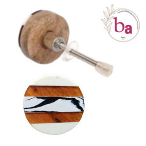 Tiradores de madera de resina de estilo moderno, tirador para uso en armario, cajón, baño, cocina, dormitorio, sala de estar al aire libre - Product Image 2