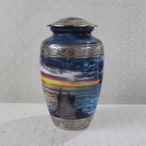 Autocollant personnalisé de haute qualité Urnes funéraires classiques pour cendres humaines avec photo Urnes funéraires - Product Image 5