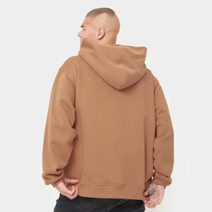 Fabricants de vêtements sweat à capuche personnalisé surdimensionné uni unisexe en coton épais vierge sweatshirts pour hommes basiques en coton mélangé - Product Image 2