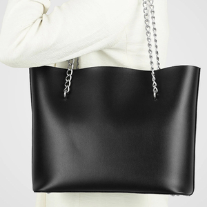 Bolso de mano de cuero PU para mujer, bolso de mano de hombro con asa superior Multicolor de moda clásica con logotipo metálico personalizado de los fabricantes - Product Image 4