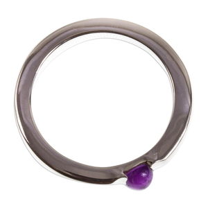 Bague de créateur en argent sterling 925 avec améthyste violette Bagues de mode élégantes pour les fêtes élégantes pour les événements chrétiens - Product Image 2