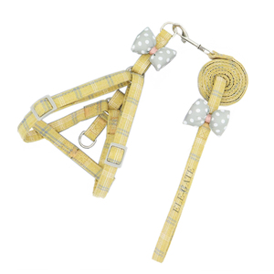 Harnais-gilet de luxe en polyester à motif écossais uni pour chats, respirant, style simple, disponible en tailles M, S, L, XL - Product Image 2