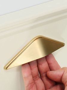 Gold drawer brass cabinet <b>pull</b> <b>handle</b> knobs for home kitchen office furniture hardware <b>door</b> drawer wardrobe cabinet <b>handle</b> 2023 - Product Image 3