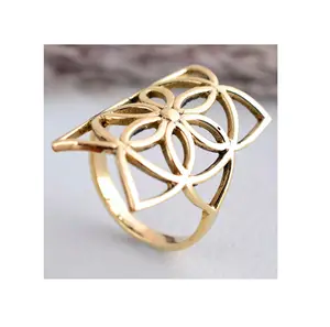 热卖黄铜戒指可调黄铜结婚情侣戒指令人钦佩的设计女性珠宝礼物