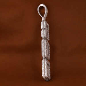 จี้เพชรมอยส์ซอไนต์925เงินสเตอริ่งจี้วิบวับฮิปฮอปออกแบบเรขาคณิตของขวัญสำหรับผู้ชาย - Product Image 4