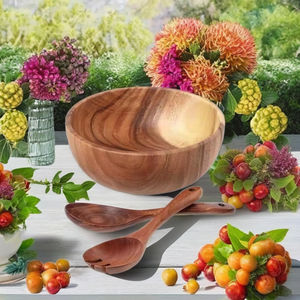 Bol à soupe en bois artisanal écologique HA Handicrafts avec taille personnalisée, style moderne, indispensable pour les fêtes - Product Image 4