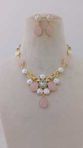 Conjunto de collar de elegancia de rubí Regal étnico, ornamentación única con piedras de rubí profundas personalizables, conjuntos de joyería de moda de latón - Product Image 4