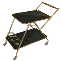 Großhandel Hochwertiger Moderner Servierwagen aus Edelstahl mit Goldfinish für Restaurant, Hotel, Zuhause, Esszimmer und Außenbereich
