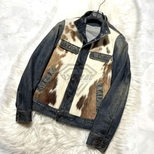 2025 meilleure vente poids lourd respirant vêtements d'hiver haute rue mode vache cheveux cuir veste hommes vache cheveux cuir veste - Product Image 1