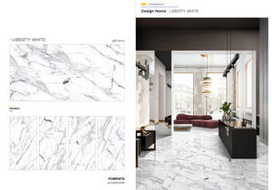 Las baldosas de cerámica pulidas de 600X1200mm más vendidas, diseño moderno para sala de estar y baño para casas de campo - Product Image 6