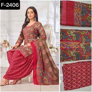 Colección atractiva de moda para mujer, traje paquistaní Sharara, diseñador Georgette, bordado, trabajo, vestido de algodón listo para usar con Dupatta - Product Image 4