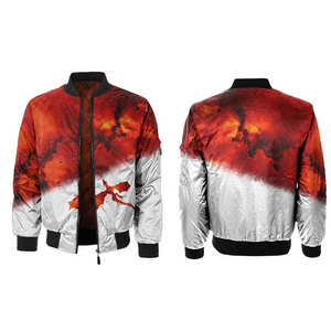 เสื้อแจ็คเก็ตบอมเบอร์แบบมีฮู้ด ยูนิเซ็กซ์ ผลิตจากโพลีเอสเตอร์ 100% กันน้ำ สำหรับกิจกรรมกลางแจ้ง สั่งทำได้ตามต้องการ ปริมาณสั่งซื้อขั้นต่ำน้อย มีซิป แบบกลับด้านได้ สไตล์ไฮสตรีท - Product Image 3