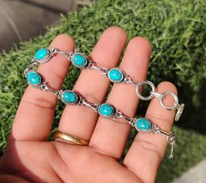 100% Natural 925 Sterling Silver Pear Cut Oval <b>Labradorite</b> Gemstones Women's Wedding Party Gift <b>Bracelet</b> Supplier - Product Image 4