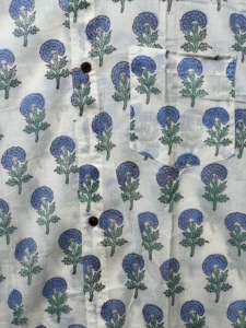 Chemise à manches longues pour homme en coton 100% de haute qualité, imprimée à la main avec des motifs floraux |   Directement de l'usine - Product Image 5