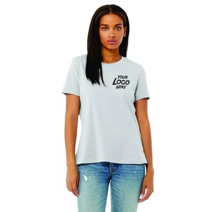 Camisetas lisas para mujer, la camiseta de secado rápido transpirable de 100% algodón con estampado de logotipo personalizado más vendida, servicio OEM para mujer - Product Image 1