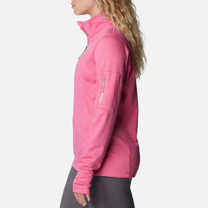 OEM ระเหิดพิมพ์ทําเองผู้หญิงซิปเนื้อ Top ใหม่ปกติ Fit ผู้หญิงสไตล์ครึ่ง Zip เสื้อ - Product Image 3