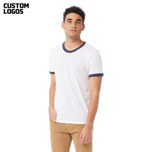 Camiseta de Manga Corta para Hombre, Cuello Redondo Informal, Bloques de Color, Camiseta de Verano, Camiseta Básica Suave y Fresca - Product Image 1