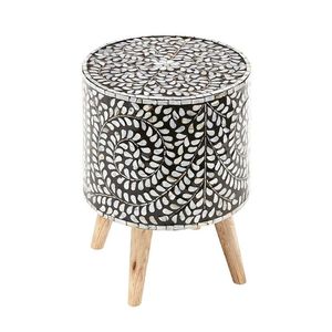 เฟอร์นิเจอร์โต๊ะฝังกระดูกรูปทรงกลมสำหรับใช้ในบ้านกาแฟทันสมัย - Product Image 6