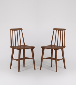 Solid Teak Dining Chair With <b>Slatted</b> Back Style - Product Image 4