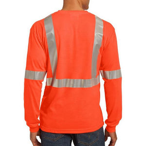 Chemises haute visibilité pour hommes femmes classe 3 chemises à manches longues haute visibilité Construction chemises de sécurité réfléchissantes Durable Meet ANSI - Product Image 5