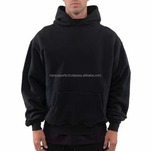 Vente en gros de sweats à capuche personnalisés pour hommes en coton lourd qualité de luxe impression bouffante grande taille streetwear pulls à capuche pour hommes - Product Image 5