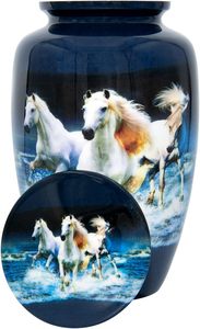 Horse Cremation <b>Urn</b> with Velvet Bag and Custom Engraving Horsing Funeral <b>Urn</b> (<b>Large</b>) - Product Image 5