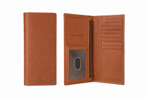 Luxury Handmade Classic Custom Logo Crazy Genuine Leather RFID Protected Fashion Style Card Holder <b>Men's</b> Wallet - Product Image 6