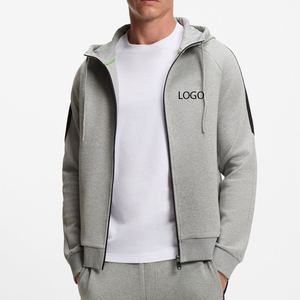 Precio al por Mayor para Compradores al por Mayor, Sudadera con Capucha y Cremallera para Hombre, con Material Cómodo y Cordones, Logotipo Personalizado, Mangas Completas, Precio de Fábrica - Product Image 1