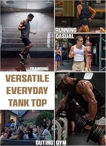 Chaleco deportivo sin mangas para hombre, camiseta sin mangas para entrenamiento de gimnasio, ropa deportiva transpirable de secado rápido para correr y entrenar - Product Image 3
