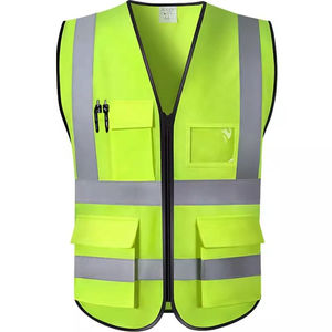 Gilet de sécurité d'hiver haute visibilité, réfléchissant, en toile de géomètre, respirant, vêtements de travail haute visibilité, personnalisable - Product Image 1