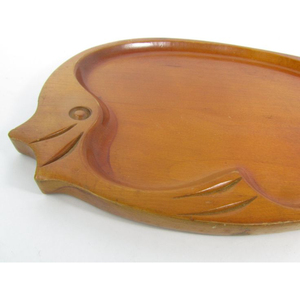 Ustensiles de cuisine en forme de poisson les plus vendus Assiette et plateau de fruits en bois massif Assiette à dessert en bois de bambou de qualité supérieure - Product Image 3