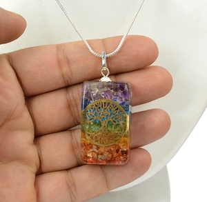 Colgante de energía de orgonita con logotipo de árbol de la vida, cristal colgante de 7 Chakras, orgón, Gema - Product Image 3
