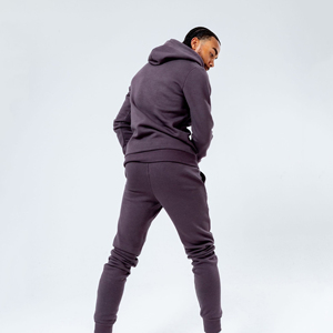 100% coton Tech polaire coupe régulière hommes survêtement marque privée survêtement ensembles respirant caractéristique grande taille hiver survêtement - Product Image 2