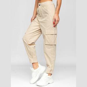 Pantalon cargo en coton pour femme, pantalon de créateur célèbre, jogger taille haute avec pantalon de luxe empilé pour femme, 2022 - Product Image 2