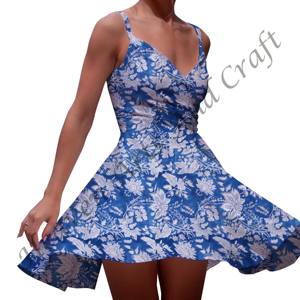 Vestido Corto de Verano para Mujer, Ajustado, con Cuello en V, Sexy, de Algodón, con Tirantes, Espalda Descubierta, Estampado a Mano, Superventas en Vestidos Casuales - Product Image 1
