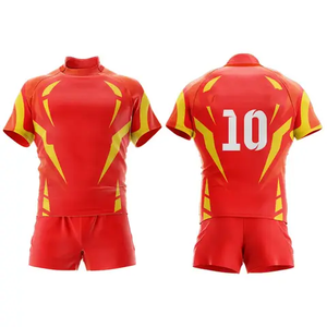 Conjunto de Uniforme de Rugby a Rayas Personalizado por Sublimación de Alta Calidad, Kits de Rugby OEM para Hombre, Camisetas de Rugby en Venta - Product Image 2