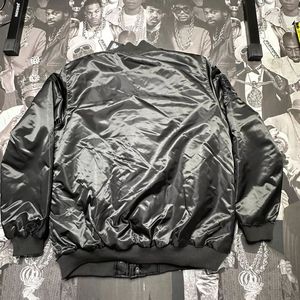 Custom OEM Outdoor Satin Varsity <b>Jacket</b> Custom Logo Custom Embroidery <b>Men</b> Street Wear <b>Light</b> Baseball Satin Varsity <b>Jackets</b> - Product Image 2