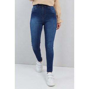 Jeans Casuales Mega Merchant de Mezclilla Elástica, 100% Poliéster, Corte Regular, Largo Medio, Logotipo Frontal - Product Image 2