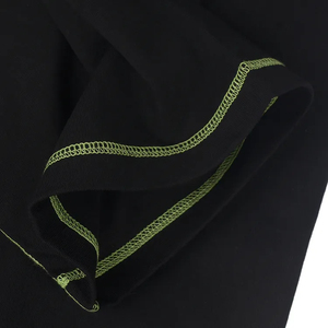 Camiseta Extra Grande para Hombre, Corte Cuadrado, Color Sólido en Contraste, Costura Inversa, Ajuste Regular, Básica, Lisa, 100% Algodón, Transpirable y Ecológica - Product Image 5