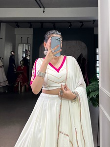 Rayón de aspecto elegante con espejo Gamthi Work Lehenga Choli Fabricante y proveedor de la India al precio más bajo - Product Image 5