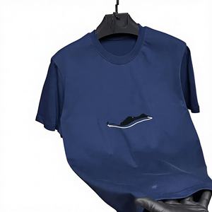 T-shirt Homme Grande Taille en Coton Motif Animal 300 Grammes Anti-boulochage Manches Courtes Col Rond Décontracté Respirant Écologique OEM ODM Personnalisé - Product Image 1