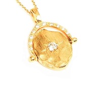 Collier de Moissanite en laiton fait à la main pour femmes et filles de haute qualité avec une belle finition pour les fêtes de mariage et les cadeaux