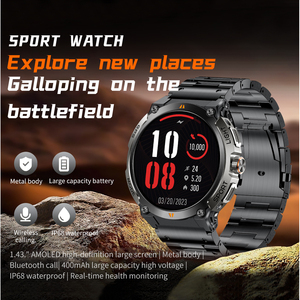 Montre connectée GPS AK17G 1.43 AMOLED 400mAh IP68 étanche avec boussole, tracker de fitness pour le sport et les activités de plein air - Product Image 2