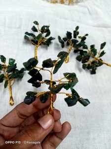 <b>Small</b> Green Jade Crystal Tree Handmade Gemstone Bonsai Lucky Feng Shui Money Tree Home <b>Office</b> <b>Table</b> Decor Gift Wholesale - Product Image 2