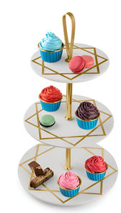 Soporte de repostería de 3 niveles de mármol decorativo personalizado al por mayor hecho a mano por fabricantes indios - Product Image 2