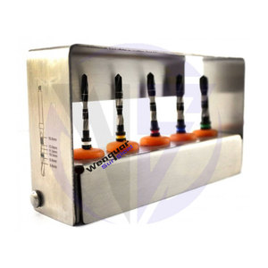 Kit de 5 fraises dentaires pour implants, revêtement en titane noir, manuel, comprend un porte-fraises pour le nettoyage et le remplissage miniatures - Product Image 3